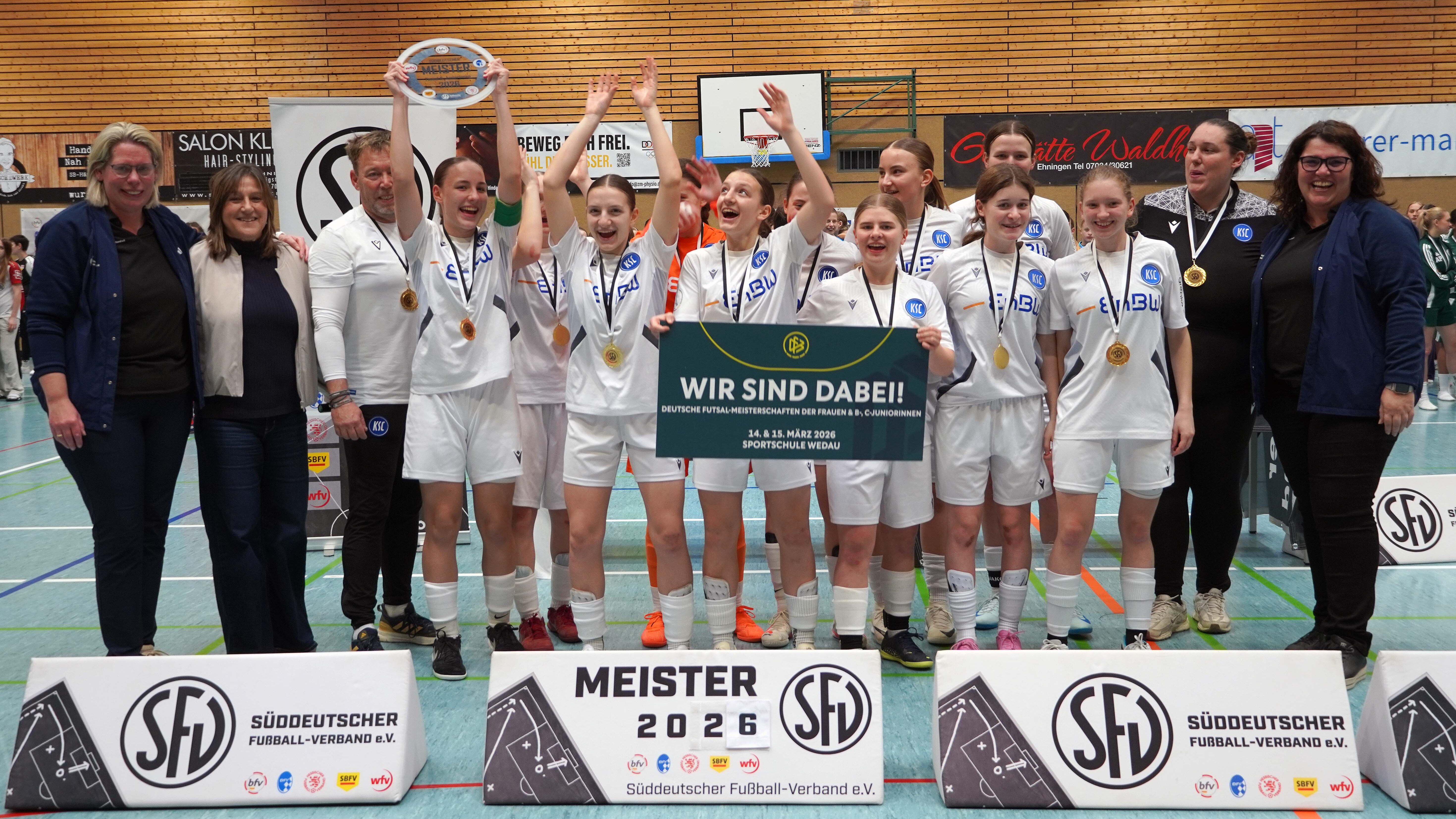 B-Juniorinnen KSC Süddeutscher Futsal-Meister