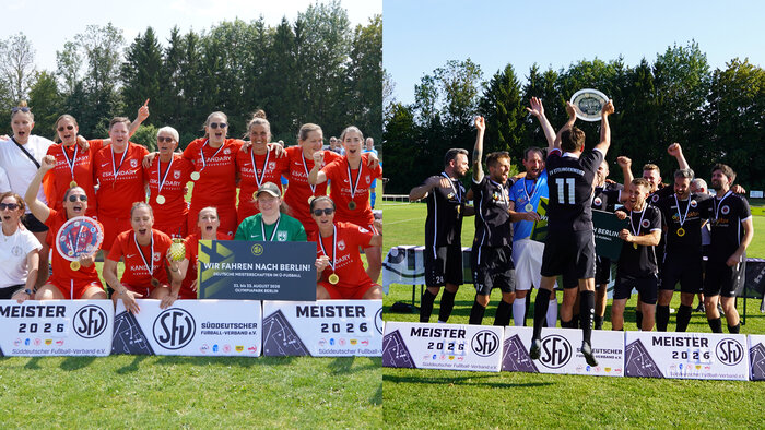 SFV-Ü32-Meister TSV Neckarau + FV Ettlingenweier