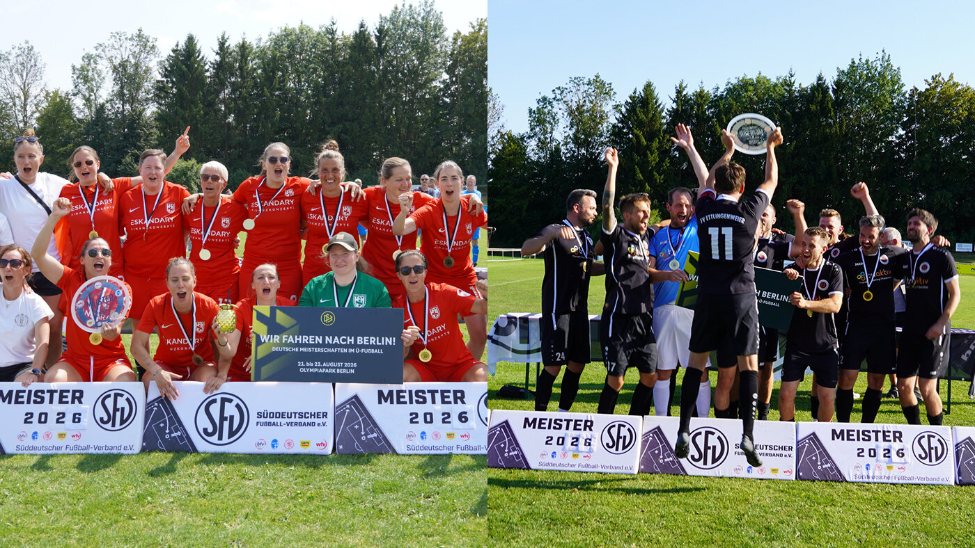 SFV-Ü32-Meister TSV Neckarau + FV Ettlingenweier