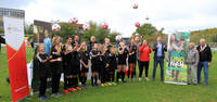 Premiere für den AOK-Treff FußballGirls in Pforzheim. Grafik: bfv